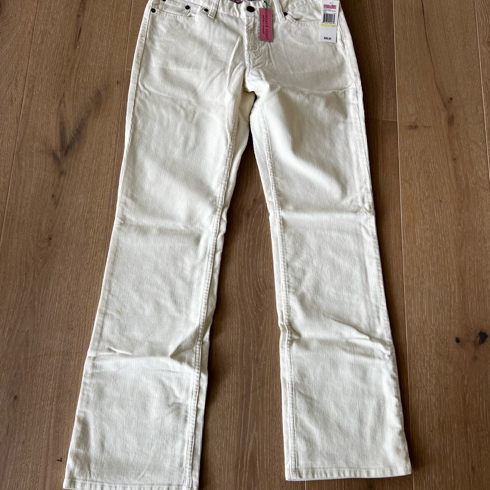 NWT Women’s Vineyard Vines White Corduroy Pants Size 4